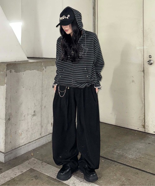 スラックス グリッター加工スラックス メンズ レディース : ZOZOTOWN