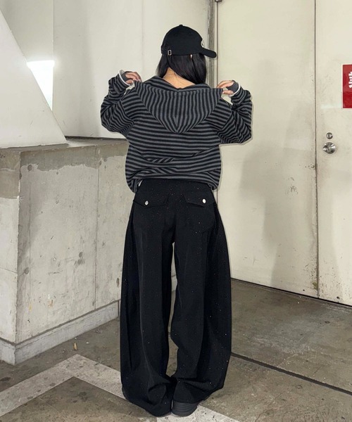 スラックス グリッター加工スラックス メンズ レディース : ZOZOTOWN
