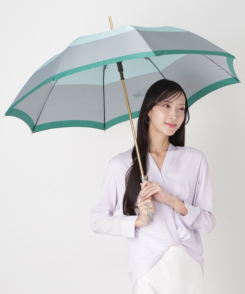 FURLA（フルラ） 傘 長傘 雨傘 日本製 耐風 UV カラーボーダー NEW