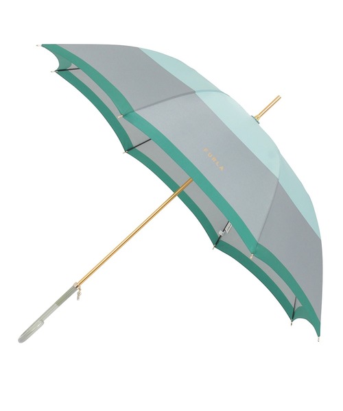 FURLA（フルラ） 傘 長傘 雨傘 日本製 耐風 UV カラーボーダー NEW