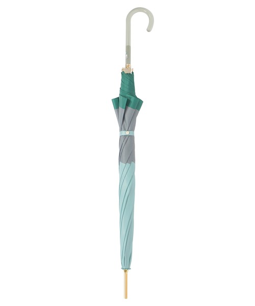 傘 長傘 雨傘 日本製 耐風 UV カラーボーダー NEWロゴホック レディースの画像