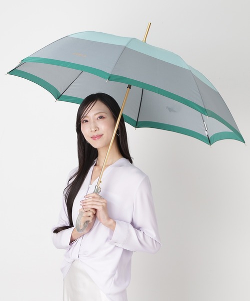 【未使用品】フルラ ボーダー 晴雨兼用 長傘 日傘 ジャンプ式 ブラック FURLA（フルラ） 傘 長傘 耐風 カラーボーダー レディース : ZOZOTOWN