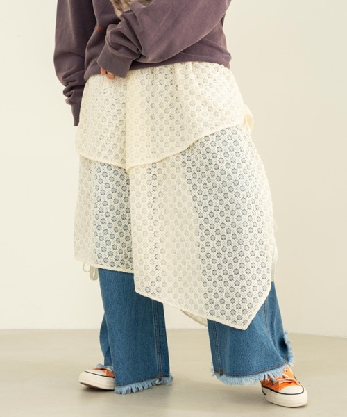 「eLur」 スカート FREE アイボリー レディース_画像2