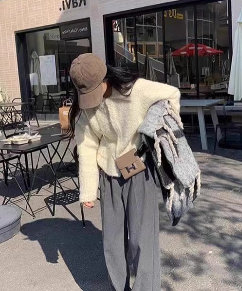 「SHEENA」 長袖ニット M オフホワイト レディース_画像2