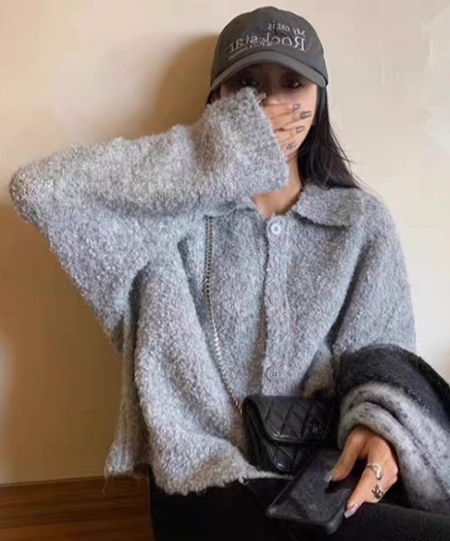 「SHEENA」 長袖ニット M オフホワイト レディース_画像8