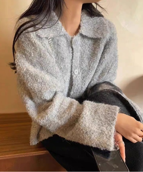 「SHEENA」 長袖ニット M オフホワイト レディース_画像9