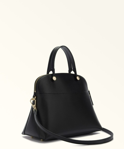 【美品】フルラ　パイパー　ブラック　Ｍ　ハンドバッグ FURLA（フルラ） ハンドバッグ パイパー (Furla Piper) ハンドバッグ M