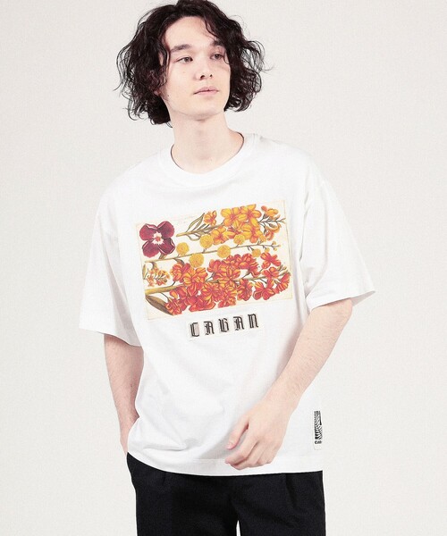 Caban カラフルプリント 半袖Tシャツ CABaN（キャバン） 半袖Tシャツ M ホワイト メンズ : ZOZOTOWN Yahoo