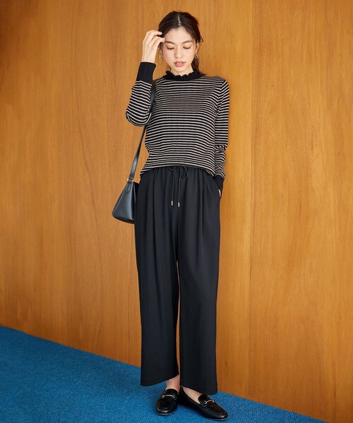 「ANY」 イージーパンツ 2 ブラック レディース_画像6