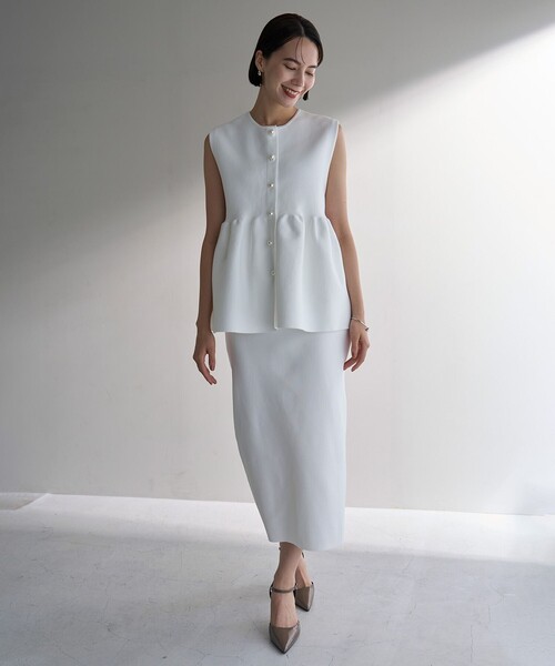 「UNFILO」 タイトスカート - ネイビー レディース_画像4