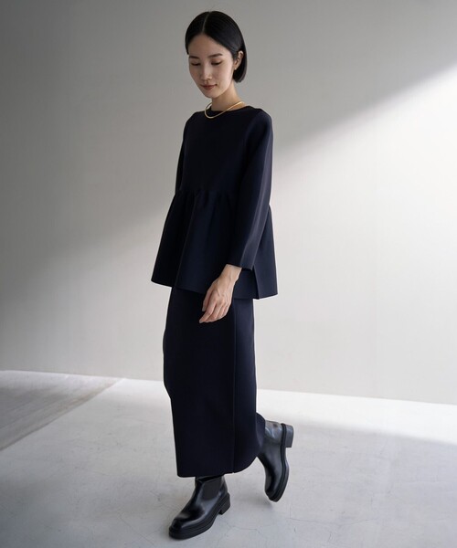 「UNFILO」 タイトスカート - ネイビー レディース_画像5