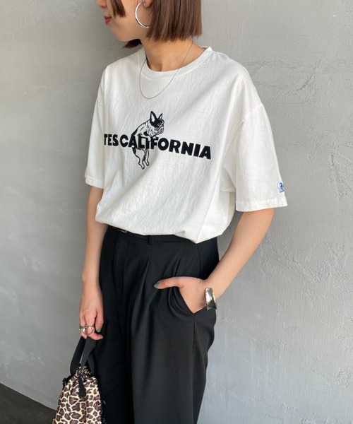 Drawer（ドゥロワー）☆エンブレム刺繍ショートスリーブTシャツ／白［未使用］ The Endless Summer（エンドレスサマー） tシャツ 半袖 TEC CAL