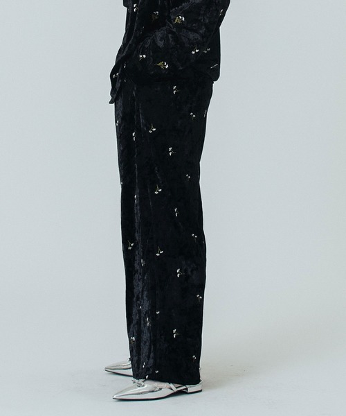 「ROSE BUD」 イージーパンツ ONE SIZE ブラック レディース_画像2