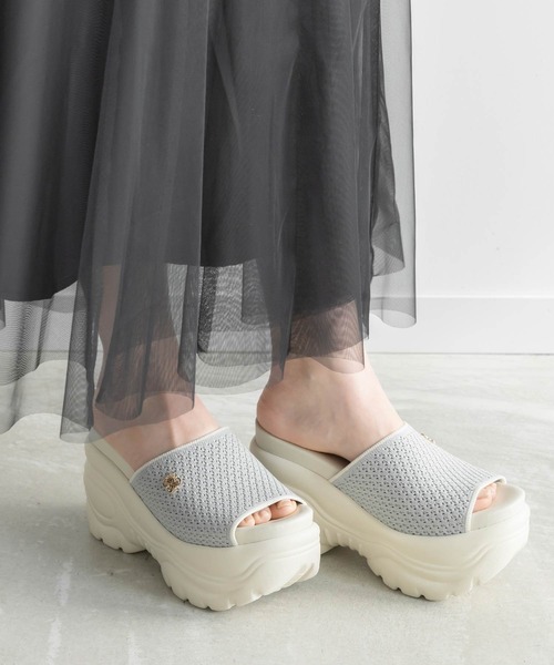 RANDA（ランダ） 厚底 サンダル 「SUSTAINABLE」ニットボリューム