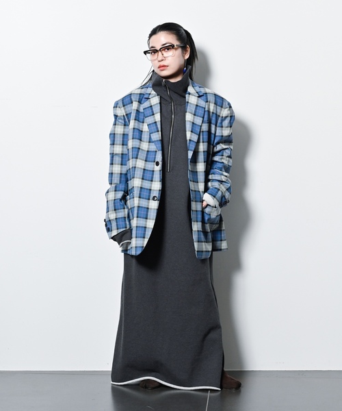 「CITYSHOP」 長袖ワンピース 38 グレー レディースの画像