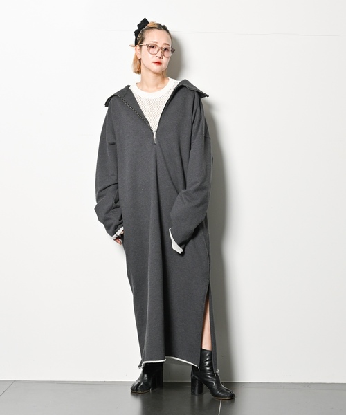 「CITYSHOP」 長袖ワンピース 38 グレー レディースの画像