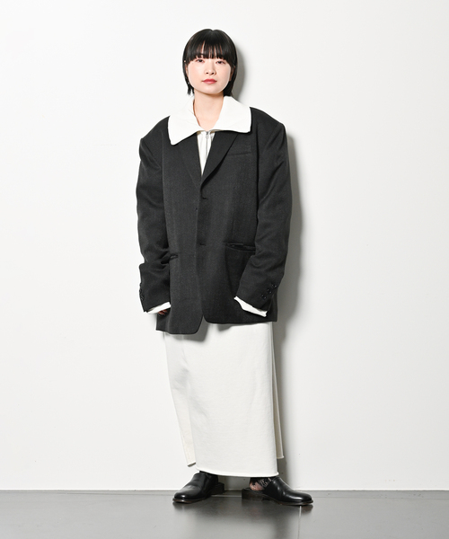 「CITYSHOP」 長袖ワンピース 38 グレー レディースの画像
