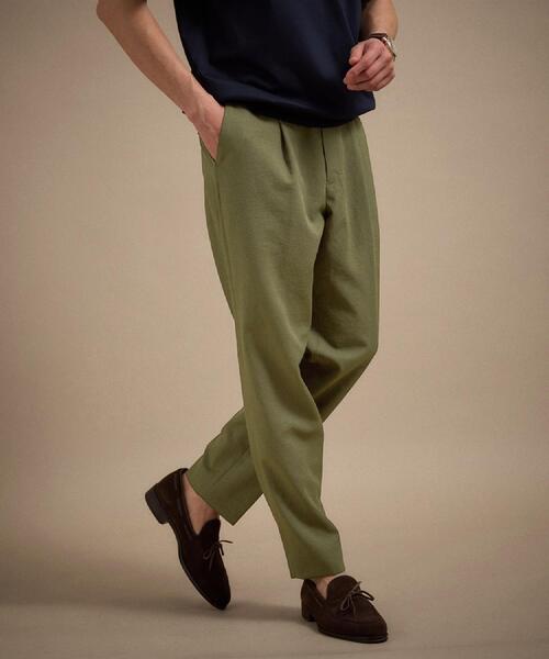 TAKEO KIKUCHI（タケオキクチ） スラックス リネンライクカルゼ