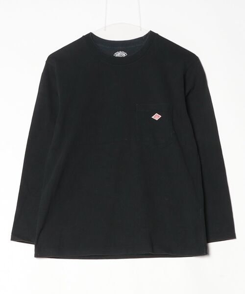 Danton（ダントン） ワンポイント長袖カットソー 36 ブラック 
