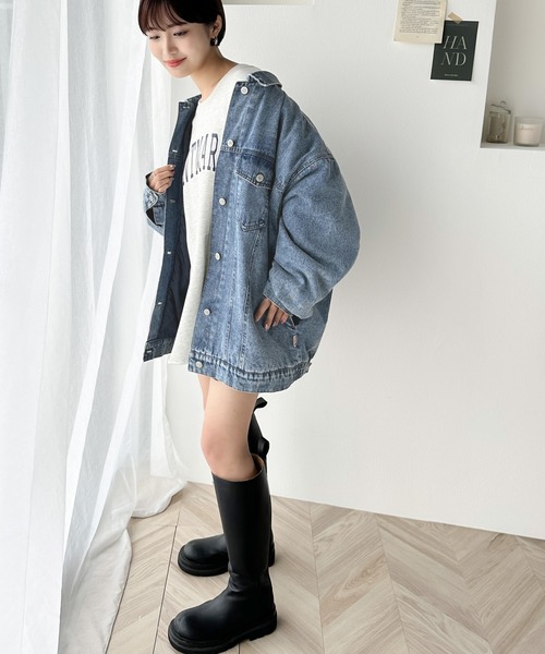 「Java」 デニムジャケット X-LARGE ブルー レディース_画像5