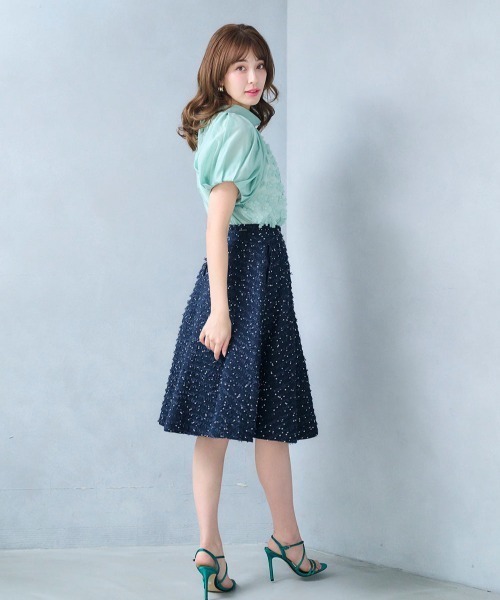 ブラウス シャツ フローラルトップス レディースの画像