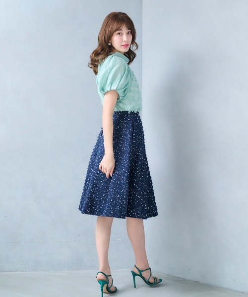 ブラウス シャツ フローラルトップス レディースの画像
