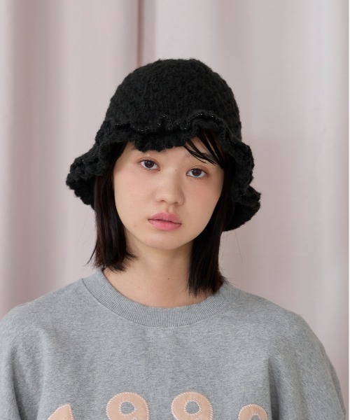 「kaorinomori」 ニットキャップ M/57.5cm ホワイト レディース_画像2
