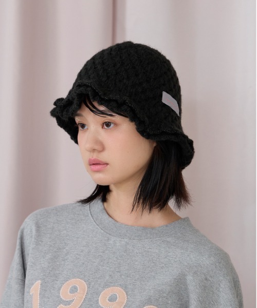 「kaorinomori」 ニットキャップ M/57.5cm ホワイト レディース_画像3