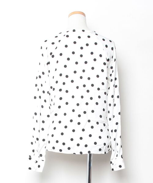 「stradivarius」 花柄長袖ブラウス S ホワイト レディース_画像2