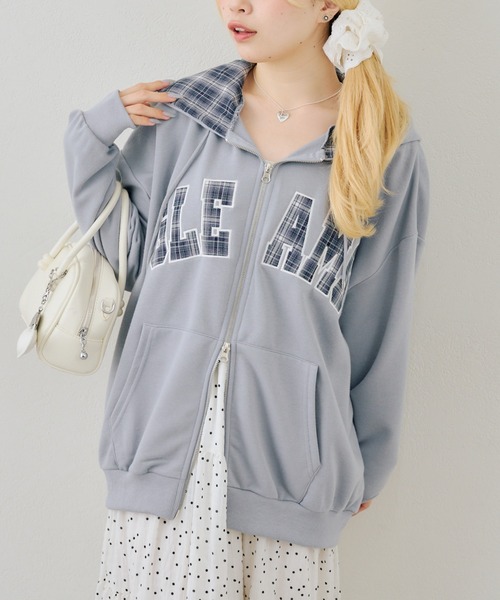 ANOTHER BRANCH OLIVE des OLIVE パーカー 配色BIGロゴZIP