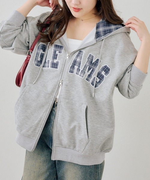 ANOTHER BRANCH OLIVE des OLIVE パーカー 配色BIGロゴZIP ANOTHER BRANCH OLIVE des OLIVE パーカー 配色BIGロゴZIP