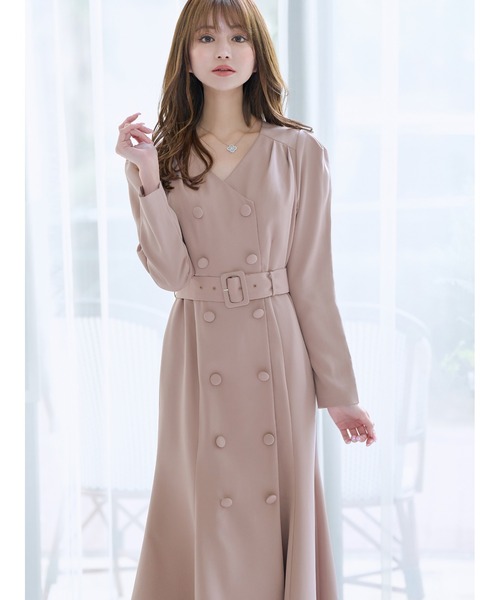 「emiriawiz」 長袖ワンピース MEDIUM ベージュ レディース_画像2