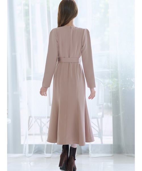 「emiriawiz」 長袖ワンピース MEDIUM ベージュ レディース_画像4