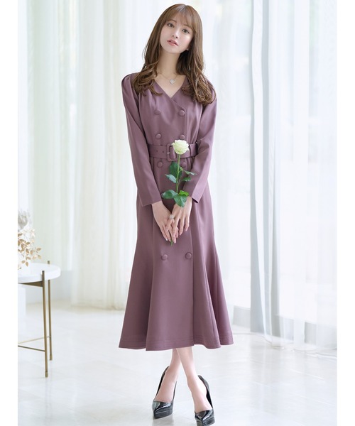 「emiriawiz」 長袖ワンピース MEDIUM ベージュ レディース_画像5