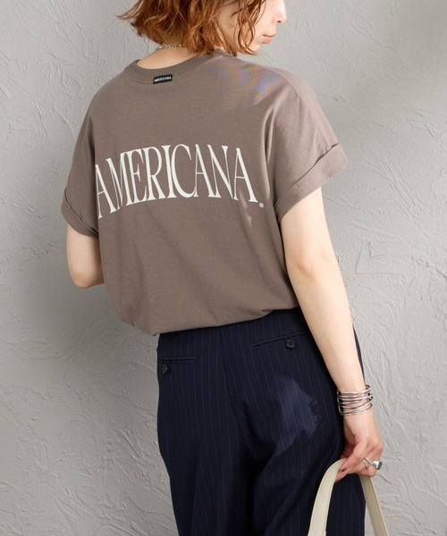 AMERICANA（アメリカーナ） tシャツ バックプリント Tシャツ