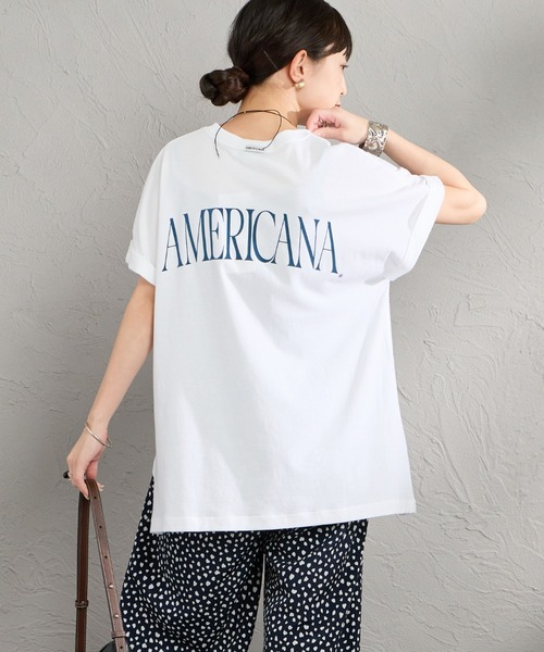 AMERICANA（アメリカーナ） tシャツ バックプリント Tシャツ