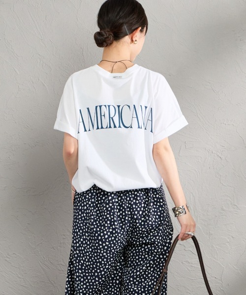 AMERICANA（アメリカーナ） tシャツ 半袖 バックプリント Tシャツ