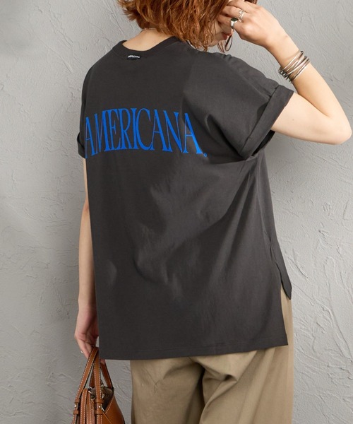 AMERICANA（アメリカーナ） tシャツ 半袖 バックプリント Tシャツ