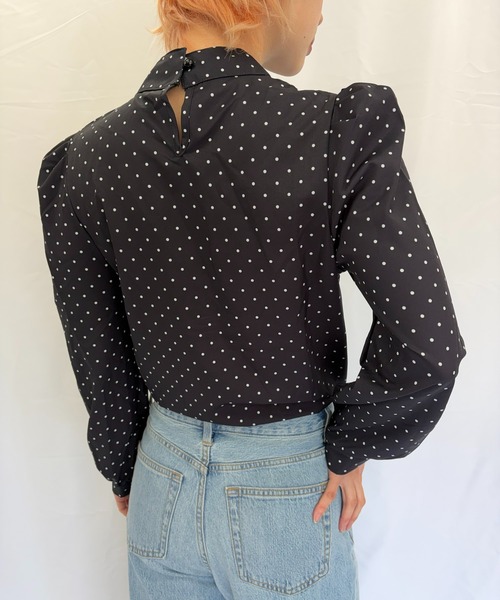 Alite cloth（アリーテクロス） ブラウス シャツ ドットリボン 