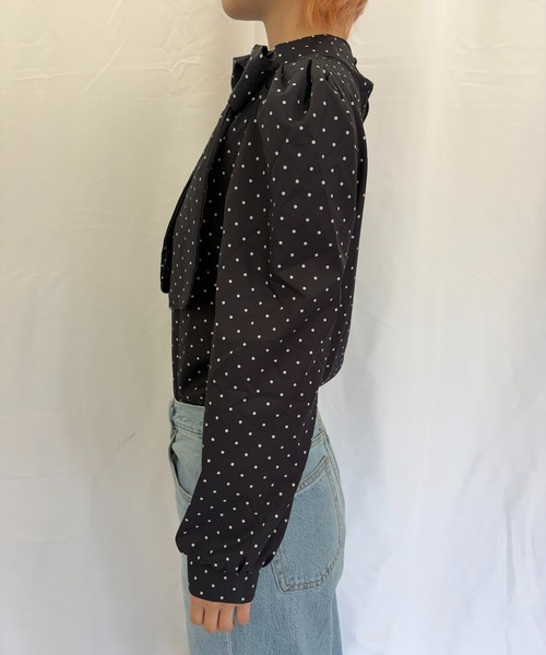 Alite cloth（アリーテクロス） ブラウス シャツ ドットリボン 