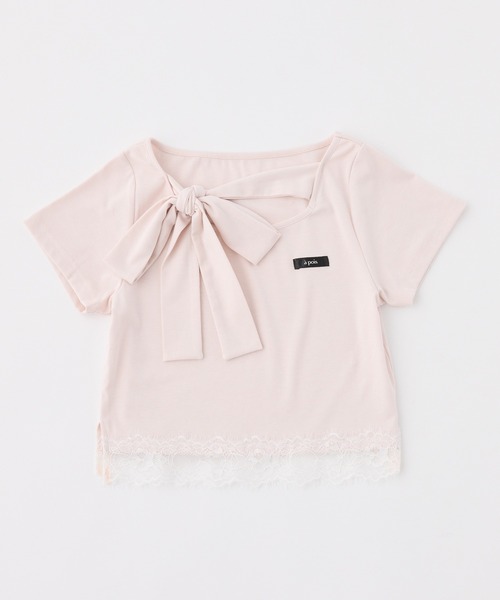 tシャツ 「Lace Collection」リボンテレコTee レディースの画像
