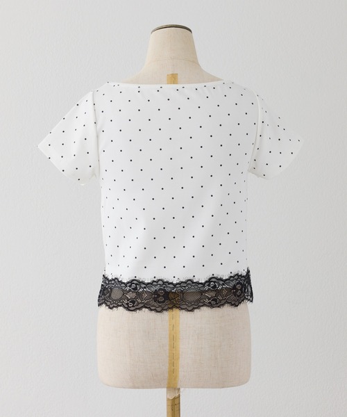 tシャツ 「Lace Collection」リボンテレコTee レディースの画像