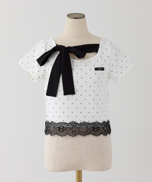 tシャツ 「Lace Collection」リボンテレコTee レディースの画像