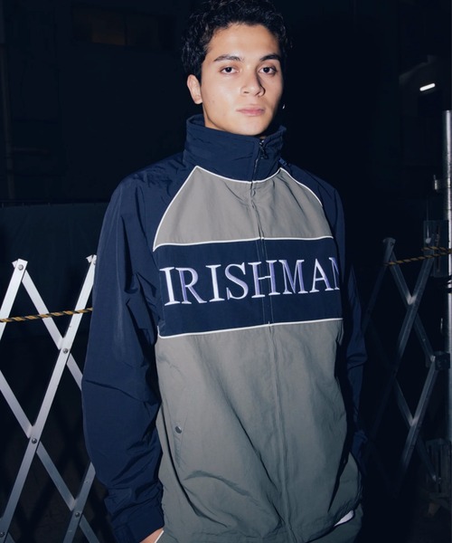 irishman. アイリッシュマン 裏メッシュ ブルゾン ブラック ゴルフ M