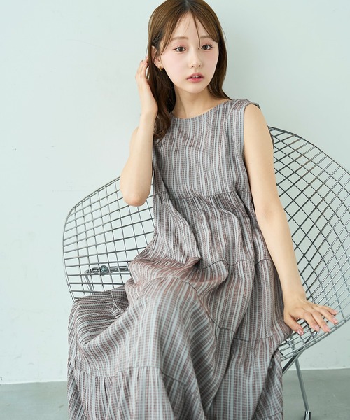 t*o様 新品　mil 3WAY ティアード ワンピース ワッシャー　XS ミル mil（ミル） ワンピース 夏 ノースリーブ ティアードワンピース