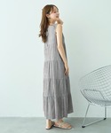ワンピース 夏 ノースリーブ ティアードワンピ...の詳細画像2