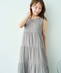 ワンピース 夏 ノースリーブ ティアードワンピ...の詳細画像3