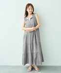 ワンピース 夏 ノースリーブ ティアードワンピ...の詳細画像5