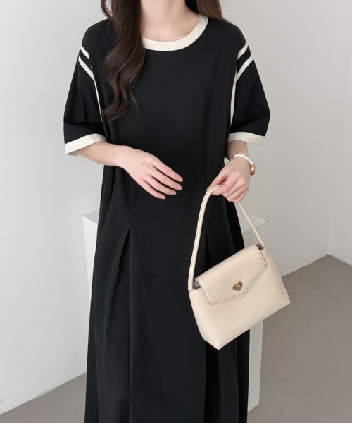 「ABITOKYO」 半袖ワンピース M ブルーグレー レディース_画像9