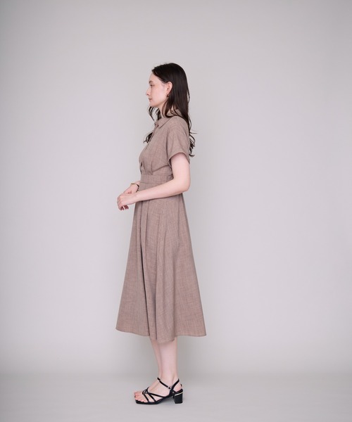 「MISCH MASCH」 シャツワンピース フリ- ブルー レディース_画像4